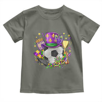 Mardi Gras Soccer Ball Toddler T Shirt Funny Soccer Player Gift