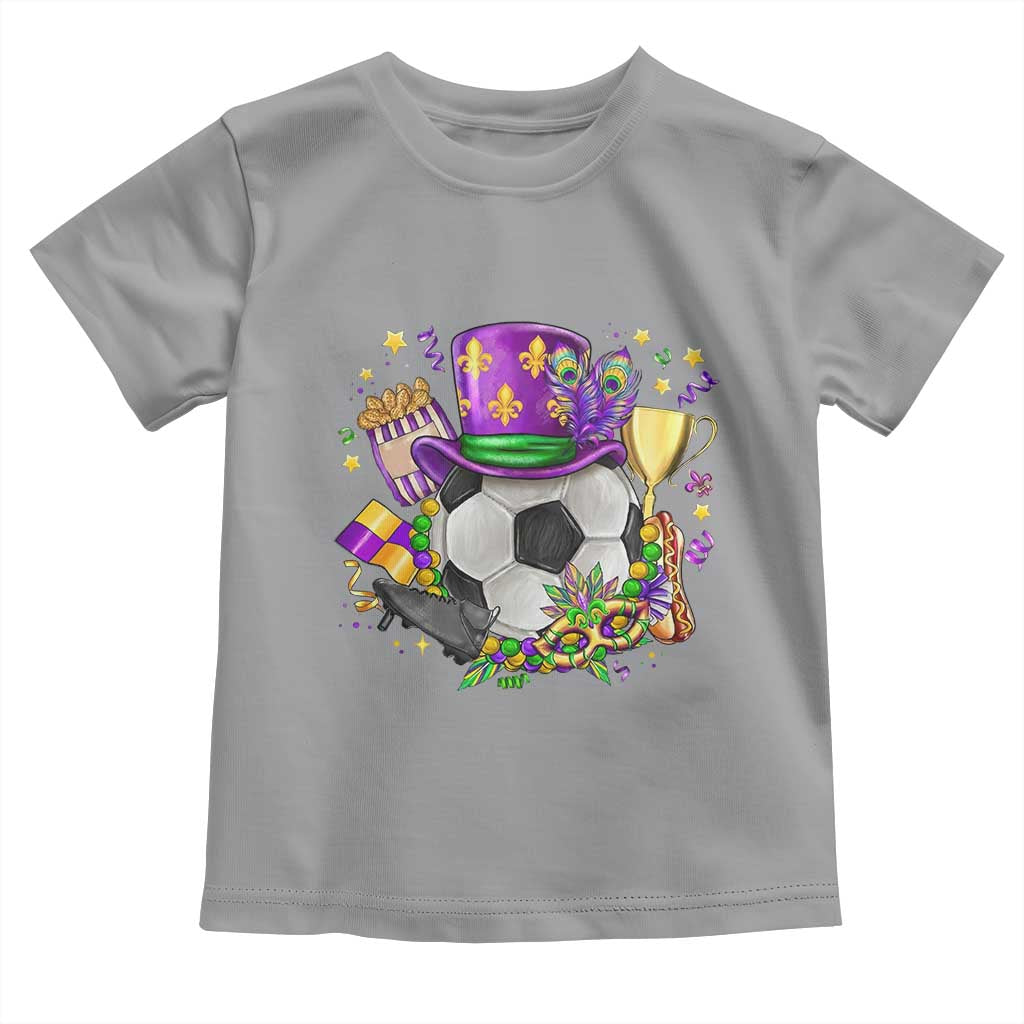 Mardi Gras Soccer Ball Toddler T Shirt Funny Soccer Player Gift