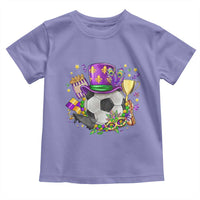Mardi Gras Soccer Ball Toddler T Shirt Funny Soccer Player Gift