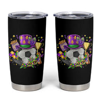 Mardi Gras Soccer Ball Tumbler Cup Funny Soccer Player Gift