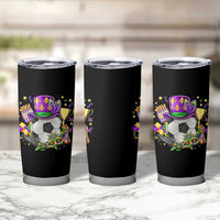 Mardi Gras Soccer Ball Tumbler Cup Funny Soccer Player Gift