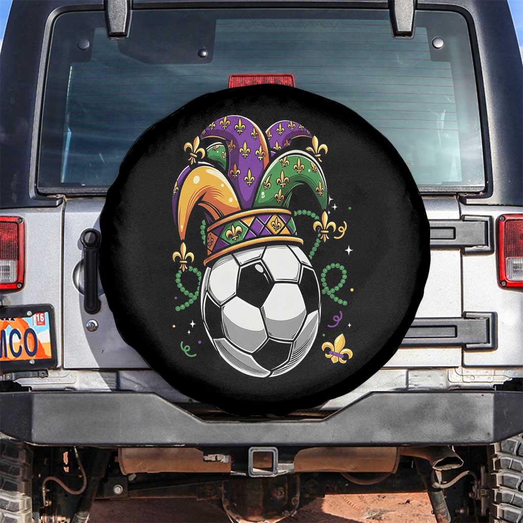 Mardi Gras Soccer Ball Spare Tire Cover Funny Louisiana Carnival Sports Gift