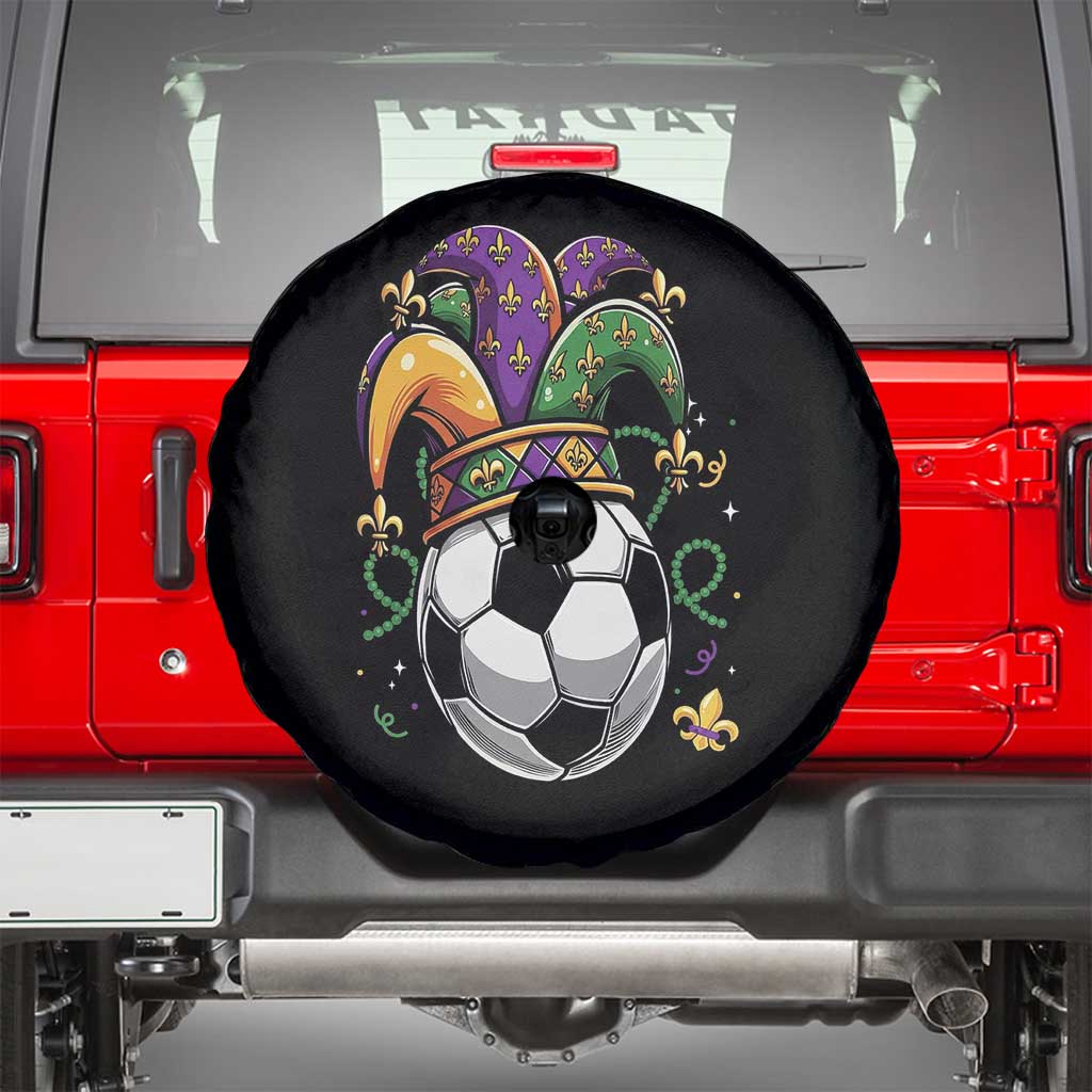 Mardi Gras Soccer Ball Spare Tire Cover Funny Louisiana Carnival Sports Gift