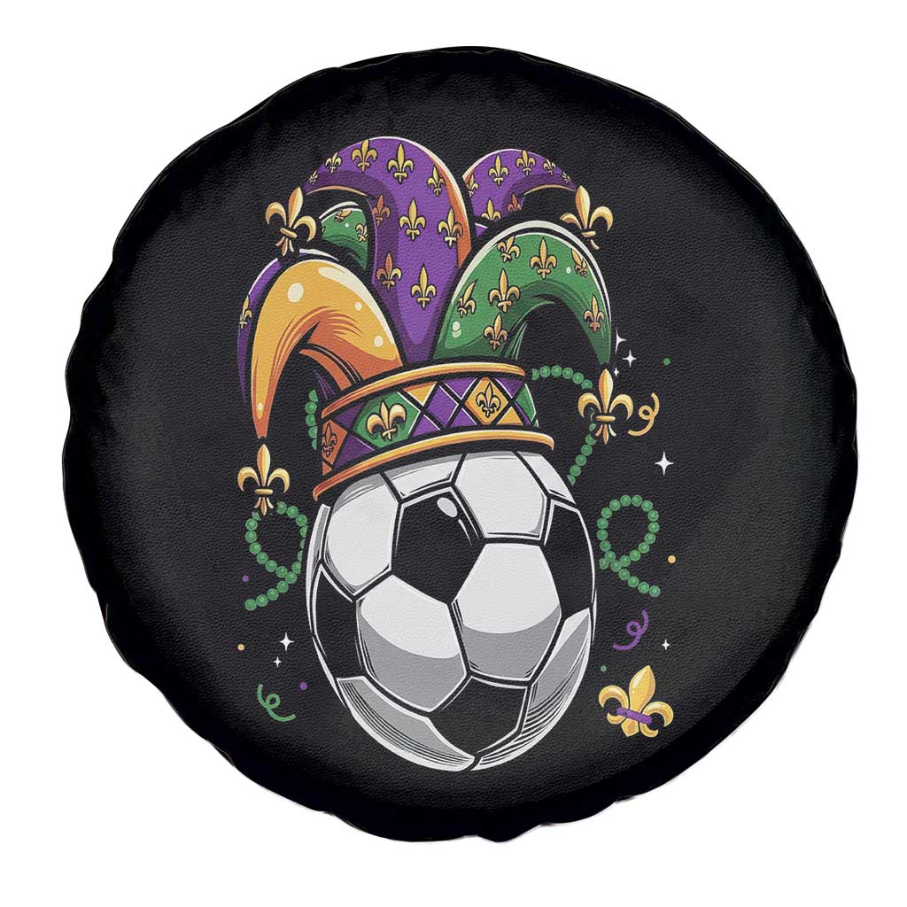 Mardi Gras Soccer Ball Spare Tire Cover Funny Louisiana Carnival Sports Gift