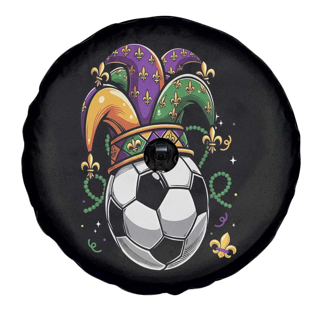 Mardi Gras Soccer Ball Spare Tire Cover Funny Louisiana Carnival Sports Gift