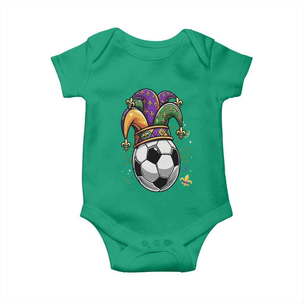 Mardi Gras Soccer Ball Baby Onesie Funny Louisiana Carnival Sports Gift
