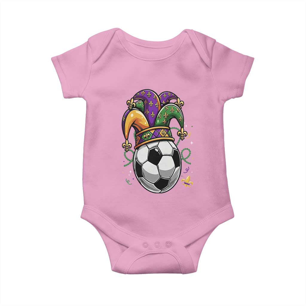 Mardi Gras Soccer Ball Baby Onesie Funny Louisiana Carnival Sports Gift