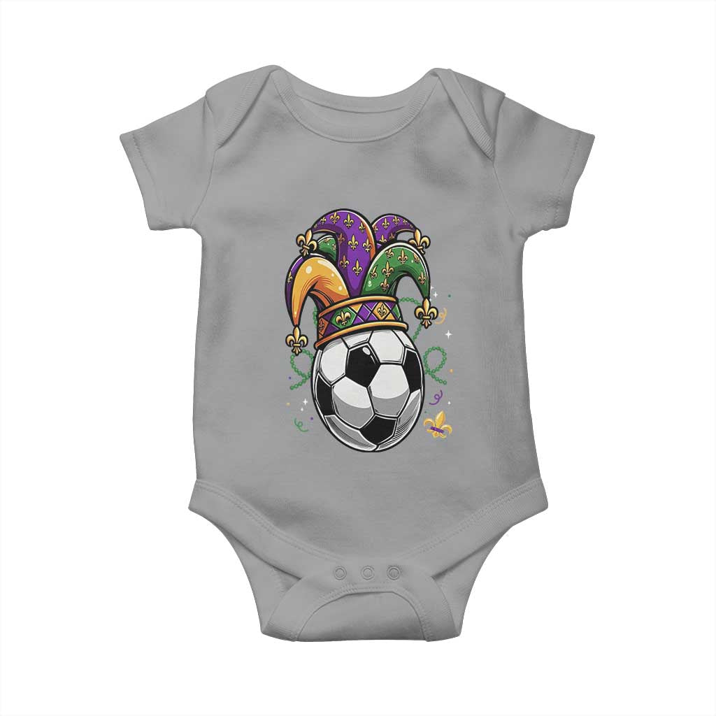 Mardi Gras Soccer Ball Baby Onesie Funny Louisiana Carnival Sports Gift