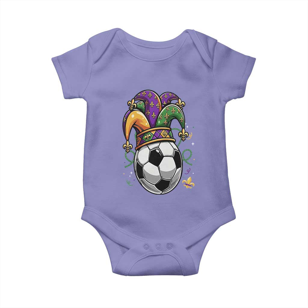 Mardi Gras Soccer Ball Baby Onesie Funny Louisiana Carnival Sports Gift