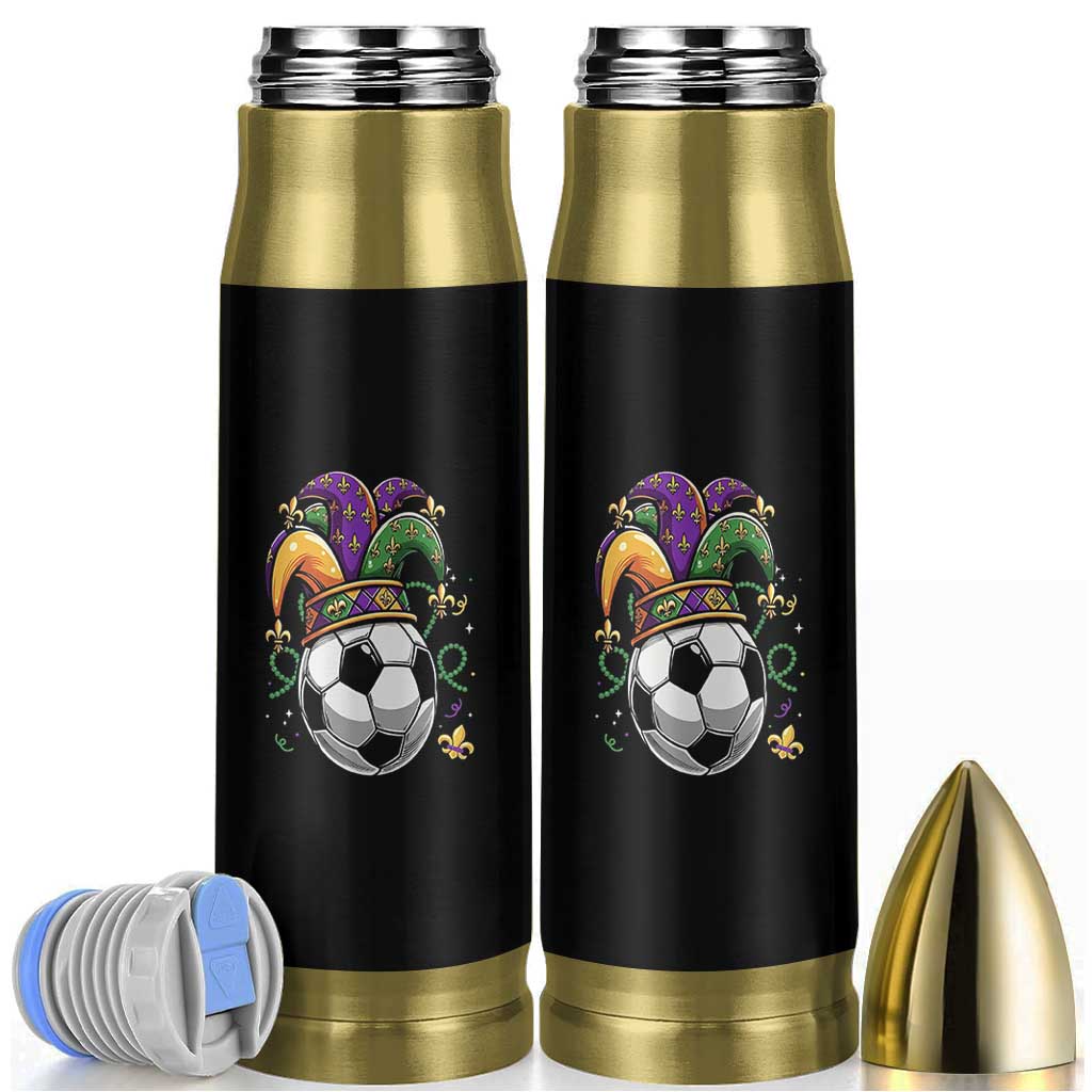 Mardi Gras Soccer Ball Bullet Tumbler Funny Louisiana Carnival Sports Gift