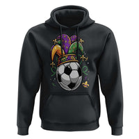 Mardi Gras Soccer Ball Hoodie Funny Louisiana Carnival Sports Gift