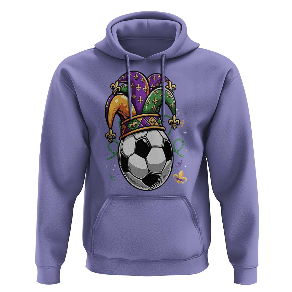 Mardi Gras Soccer Ball Hoodie Funny Louisiana Carnival Sports Gift