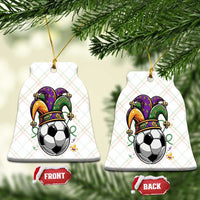Mardi Gras Soccer Ball Ceramic Ornament Funny Louisiana Carnival Sports Gift