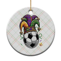 Mardi Gras Soccer Ball Ceramic Ornament Funny Louisiana Carnival Sports Gift