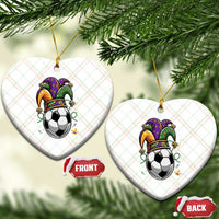Mardi Gras Soccer Ball Ceramic Ornament Funny Louisiana Carnival Sports Gift
