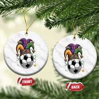 Mardi Gras Soccer Ball Ceramic Ornament Funny Louisiana Carnival Sports Gift