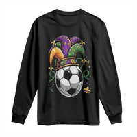Mardi Gras Soccer Ball Long Sleeve Shirt Funny Louisiana Carnival Sports Gift