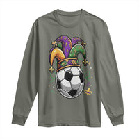 Mardi Gras Soccer Ball Long Sleeve Shirt Funny Louisiana Carnival Sports Gift
