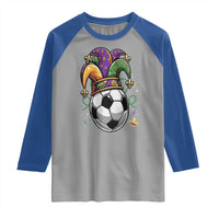 Mardi Gras Soccer Ball Raglan Shirt Funny Louisiana Carnival Sports Gift