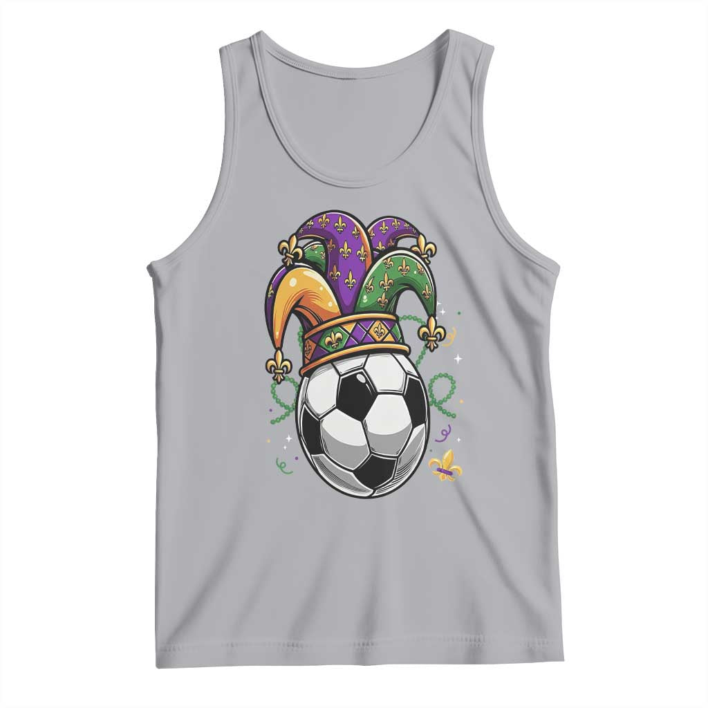 Mardi Gras Soccer Ball Tank Top Funny Louisiana Carnival Sports Gift