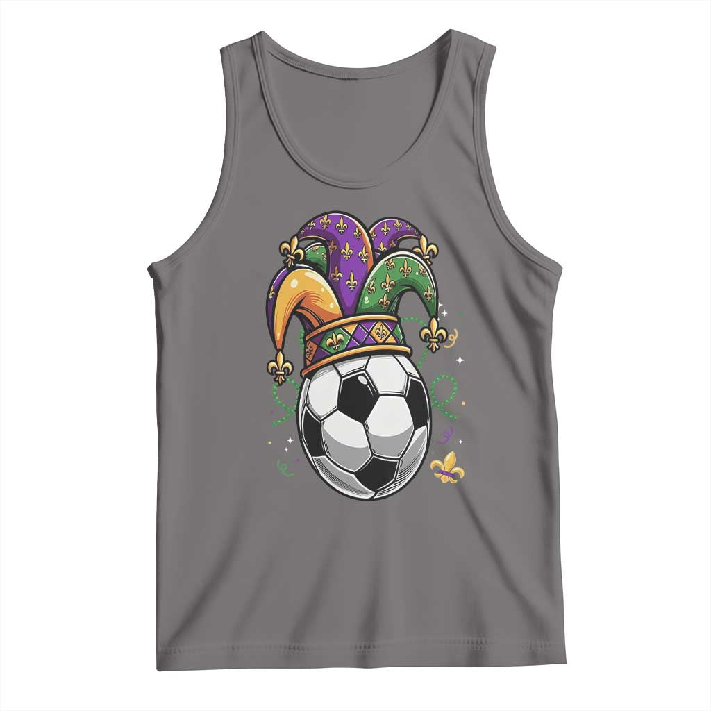 Mardi Gras Soccer Ball Tank Top Funny Louisiana Carnival Sports Gift