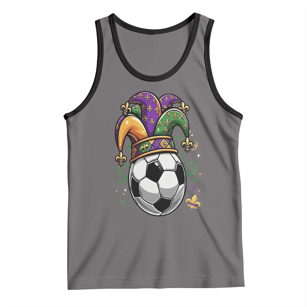 Mardi Gras Soccer Ball Tank Top Funny Louisiana Carnival Sports Gift