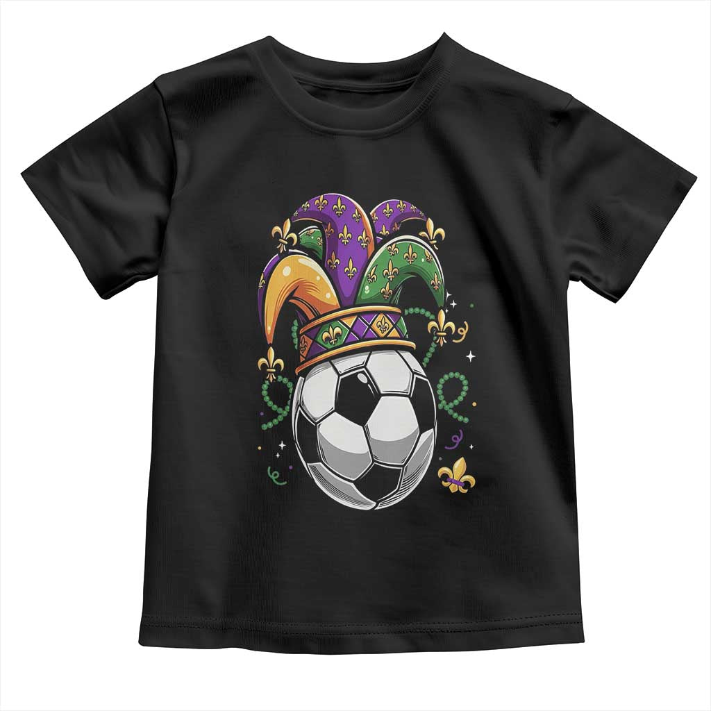 Mardi Gras Soccer Ball Toddler T Shirt Funny Louisiana Carnival Sports Gift