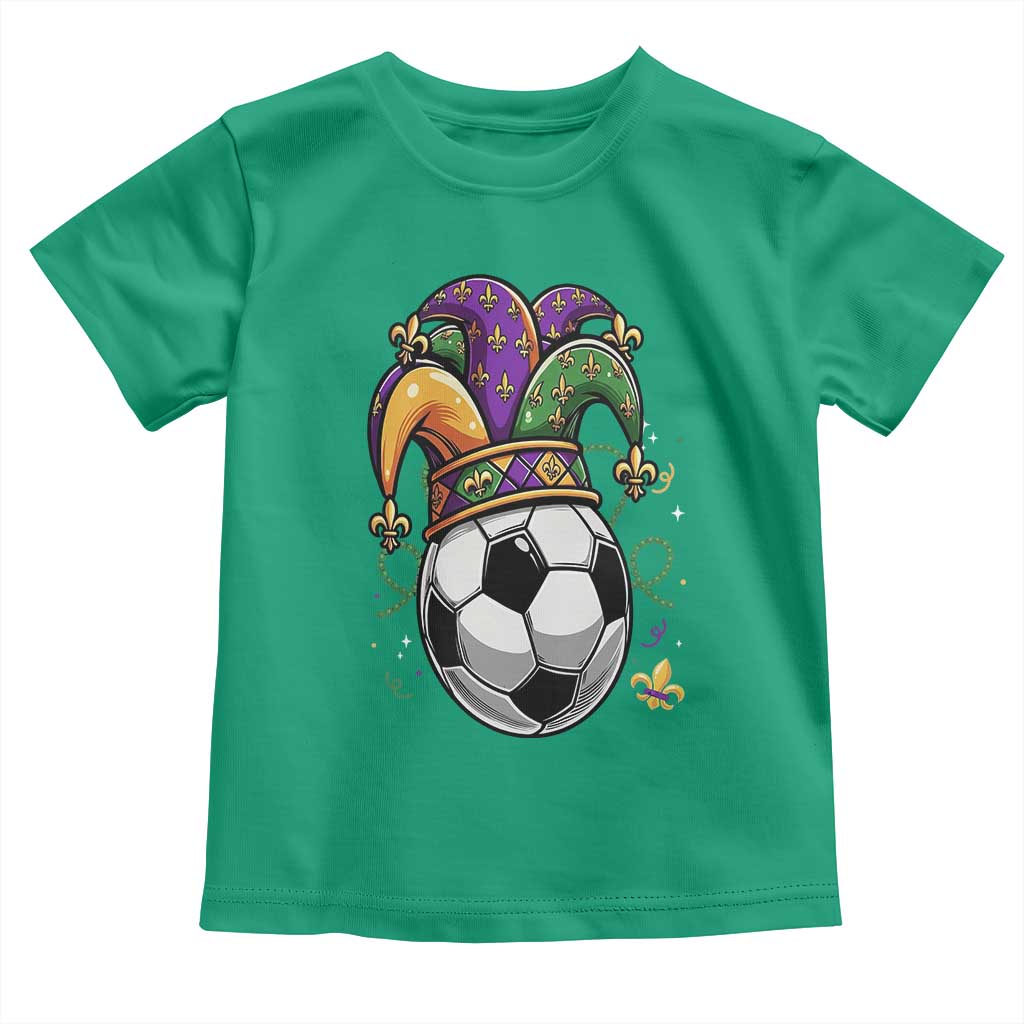 Mardi Gras Soccer Ball Toddler T Shirt Funny Louisiana Carnival Sports Gift