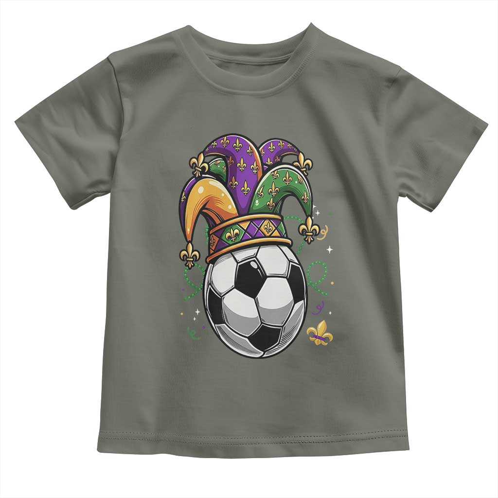 Mardi Gras Soccer Ball Toddler T Shirt Funny Louisiana Carnival Sports Gift
