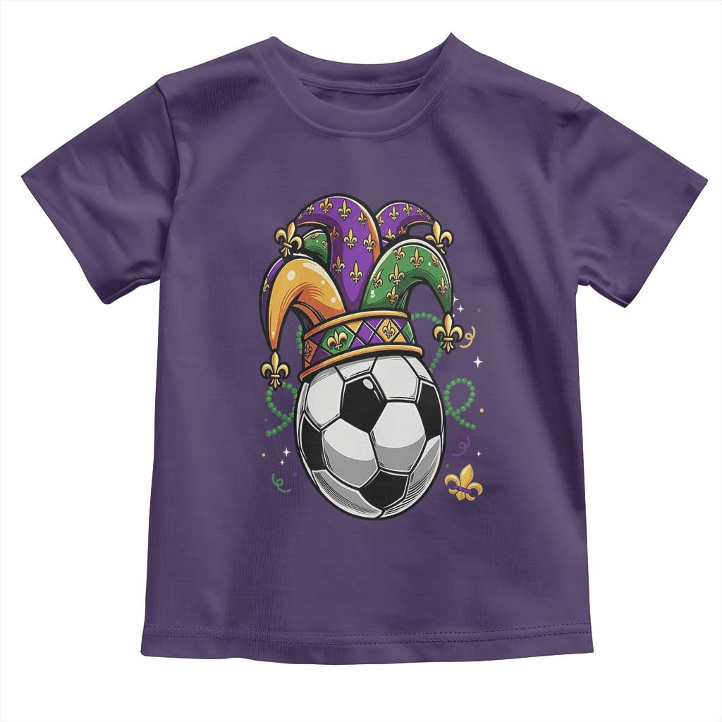 Mardi Gras Soccer Ball Toddler T Shirt Funny Louisiana Carnival Sports Gift