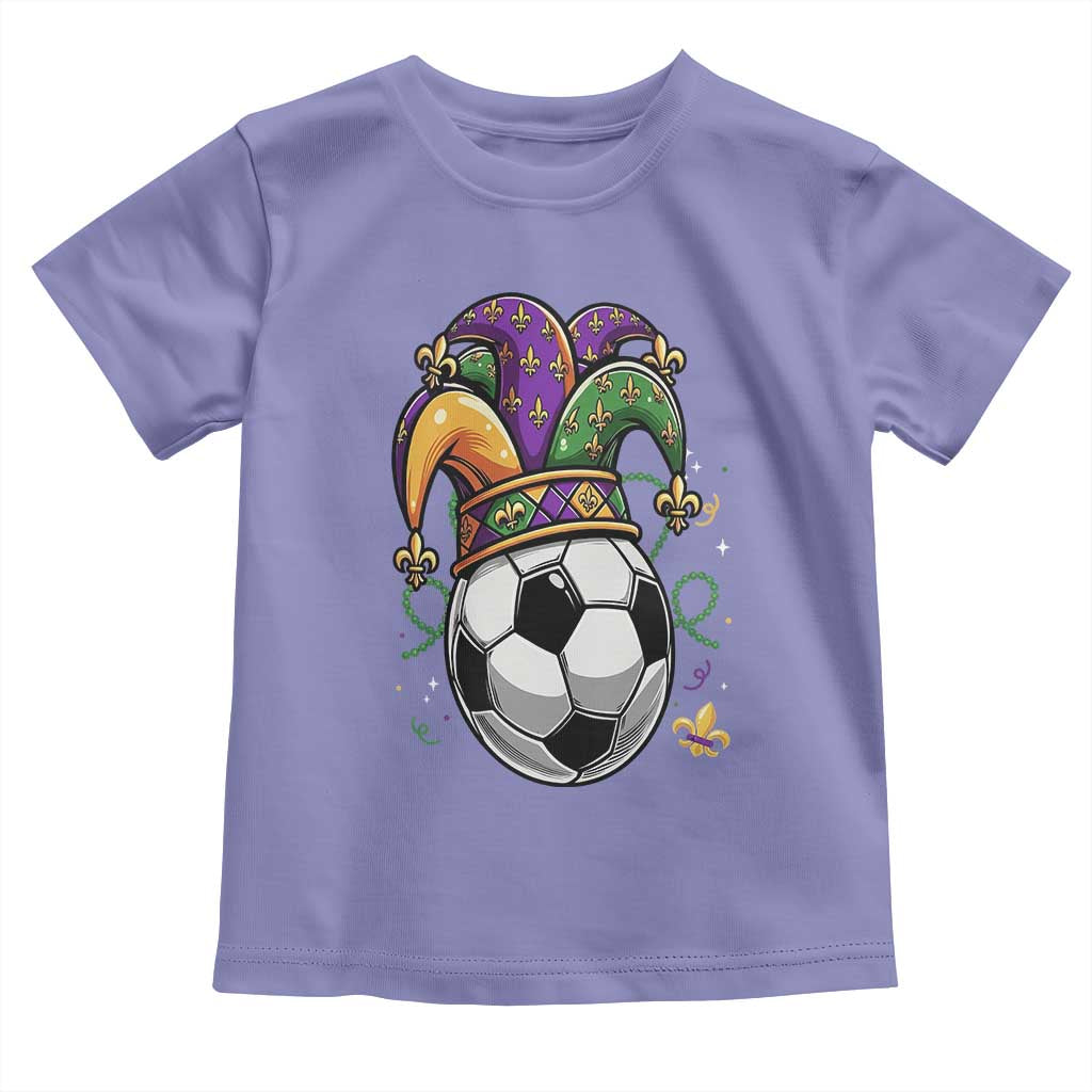 Mardi Gras Soccer Ball Toddler T Shirt Funny Louisiana Carnival Sports Gift