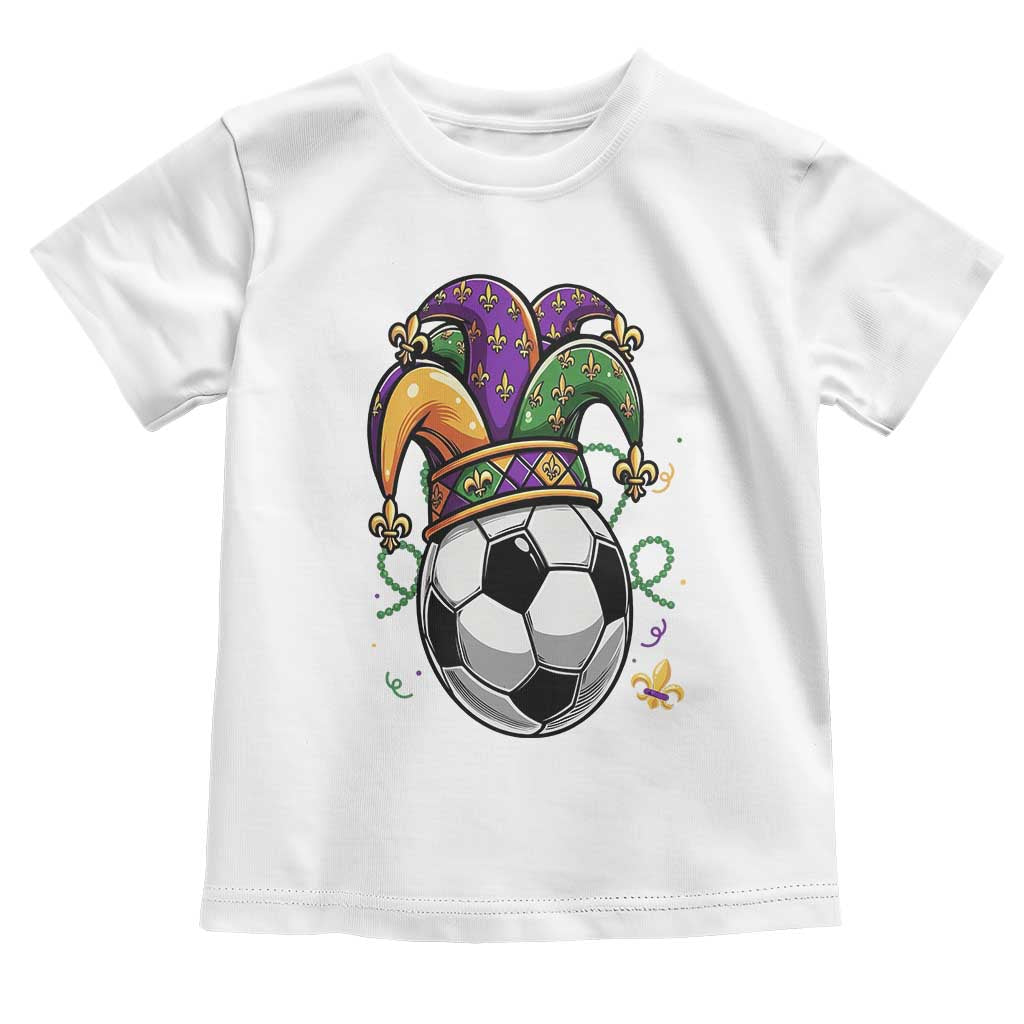 Mardi Gras Soccer Ball Toddler T Shirt Funny Louisiana Carnival Sports Gift