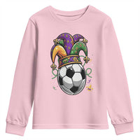 Mardi Gras Soccer Ball Youth Sweatshirt Funny Louisiana Carnival Sports Gift