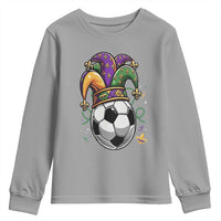 Mardi Gras Soccer Ball Youth Sweatshirt Funny Louisiana Carnival Sports Gift