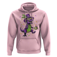 Funny Mardi Gras Dinosaur Playing Soccer Hoodie