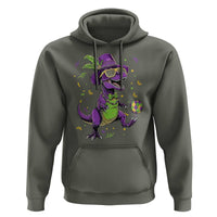 Funny Mardi Gras Dinosaur Playing Soccer Hoodie