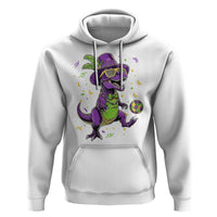 Funny Mardi Gras Dinosaur Playing Soccer Hoodie