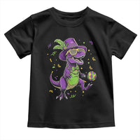 Funny Mardi Gras Dinosaur Playing Soccer Toddler T Shirt