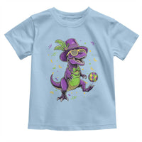 Funny Mardi Gras Dinosaur Playing Soccer Toddler T Shirt