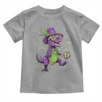 Funny Mardi Gras Dinosaur Playing Soccer Toddler T Shirt
