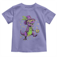Funny Mardi Gras Dinosaur Playing Soccer Toddler T Shirt