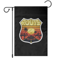 Retro Route Highway 66 Garden Flag Vintage Americana Road Trip