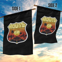 Retro Route Highway 66 Garden Flag Vintage Americana Road Trip