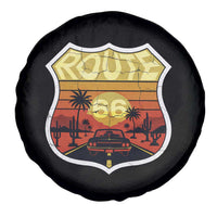 Retro Route Highway 66 Spare Tire Cover Vintage Americana Road Trip