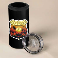 Retro Route Highway 66 4 in 1 Can Cooler Tumbler Vintage Americana Road Trip