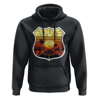 Retro Route Highway 66 Hoodie Vintage Americana Road Trip