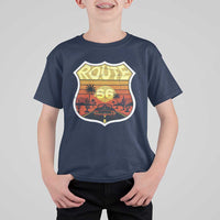Retro Route Highway 66 T Shirt For Kid Vintage Americana Road Trip