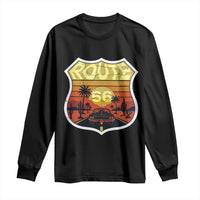 Retro Route Highway 66 Long Sleeve Shirt Vintage Americana Road Trip