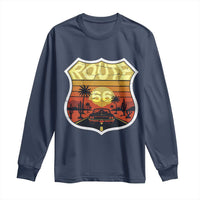 Retro Route Highway 66 Long Sleeve Shirt Vintage Americana Road Trip