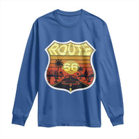 Retro Route Highway 66 Long Sleeve Shirt Vintage Americana Road Trip